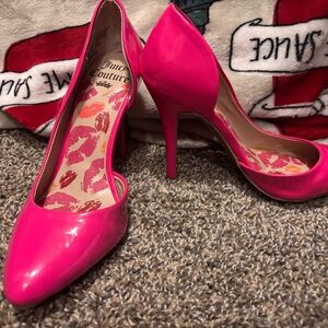 Brand New Juicy Couture Neon Pink Heels size 7